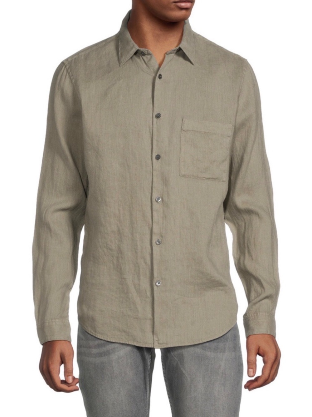 THEORY IRVING LINEN BUTTON DOWN SHIRT